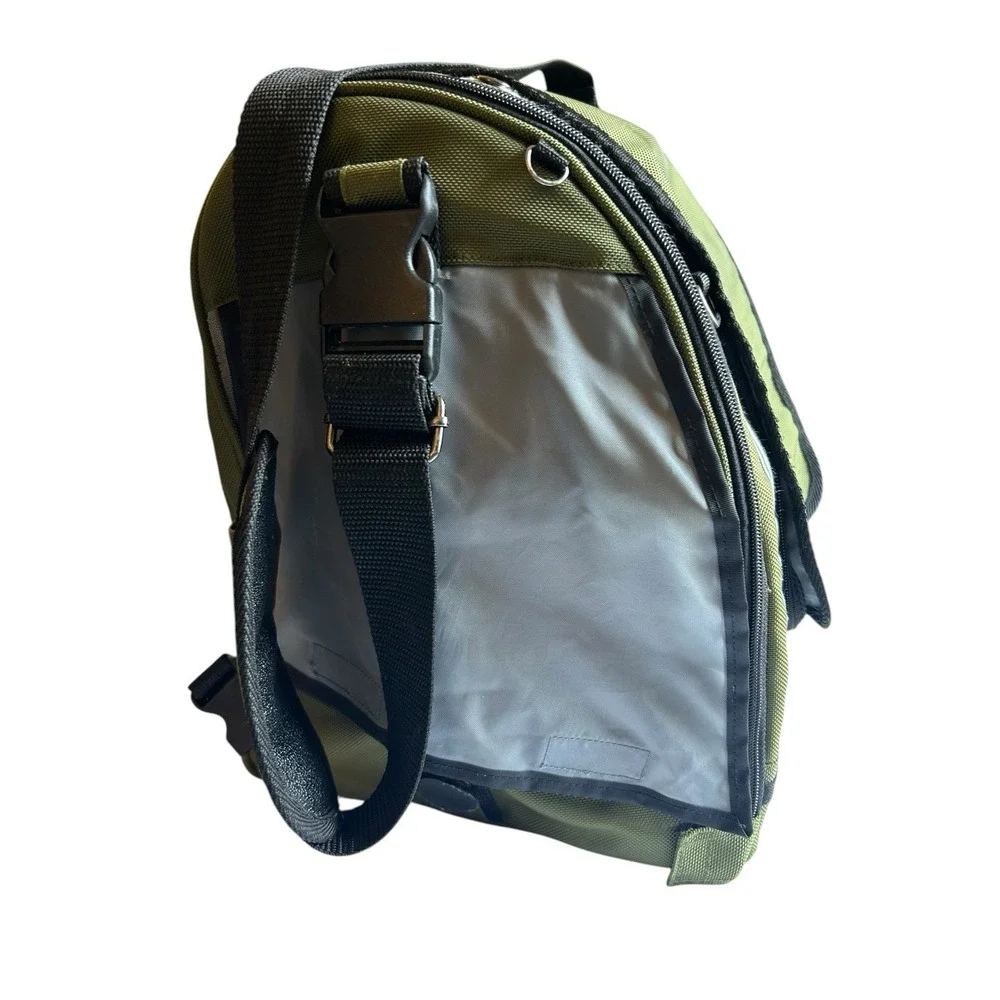 Celltei Pak-o-Bird Small Size Green/Black Backpack Carrier w/ Mesh Panels *READ*